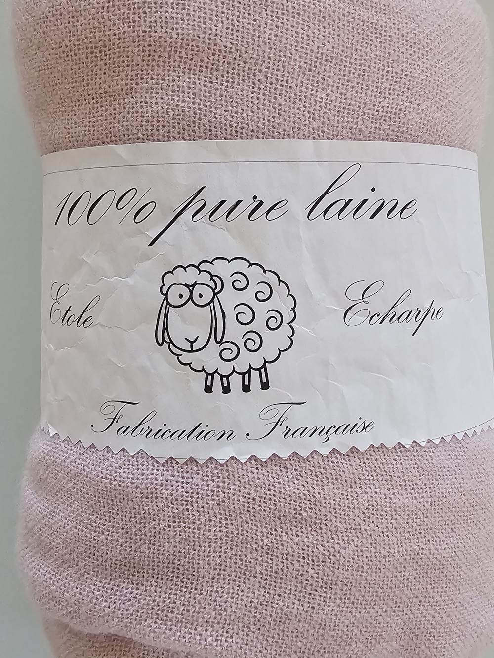 100% Pure Laine Soft Pink Wool Scarf New - Picture 2 of 4